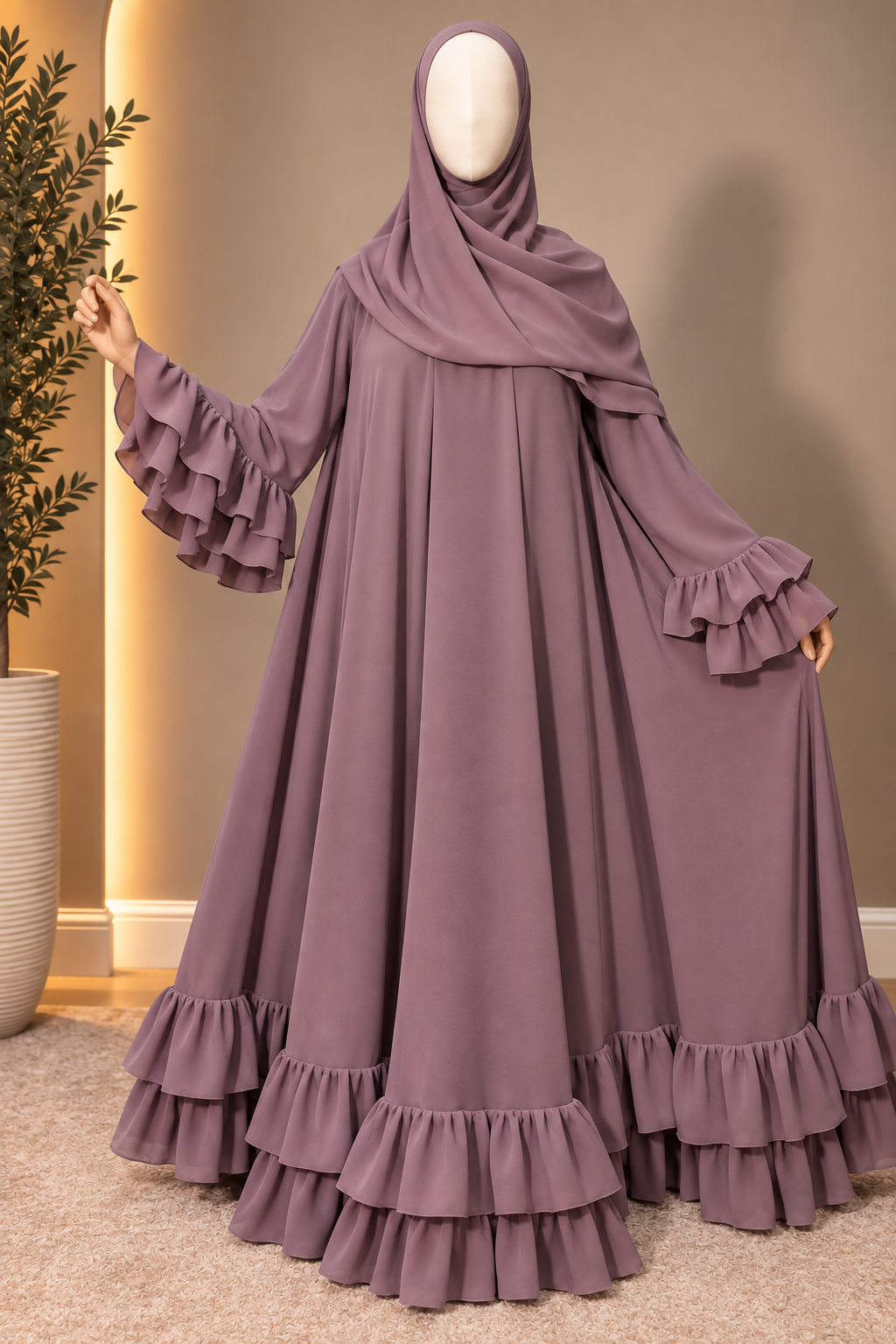Ruffle Grace Abaya