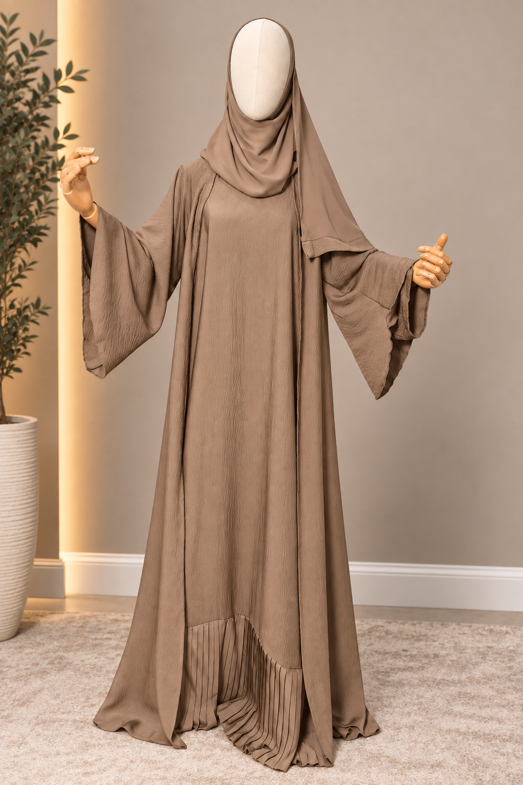 Aaliyah Pleated Abaya Set