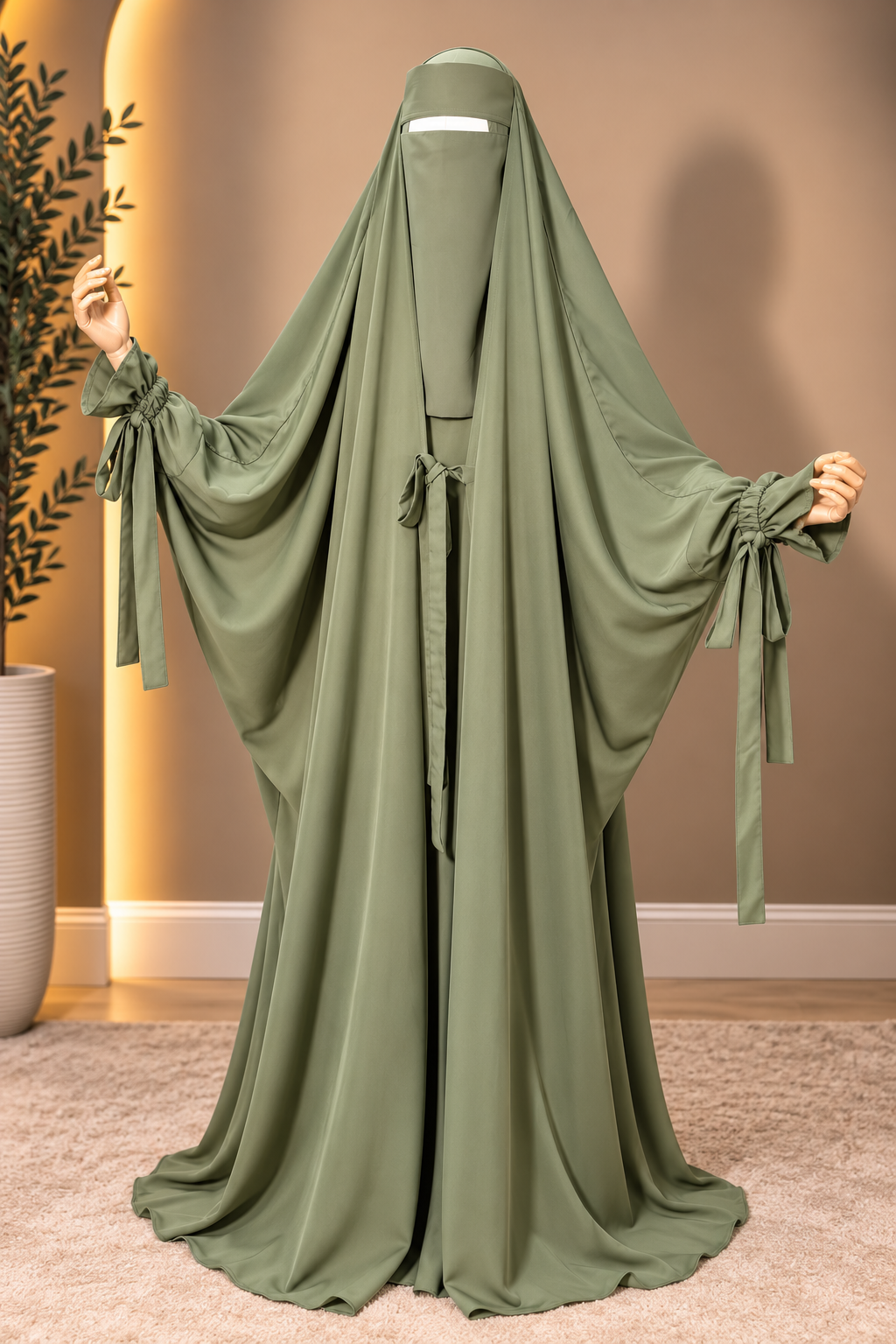 Safiya Tie-Sleeve Jilbab Set