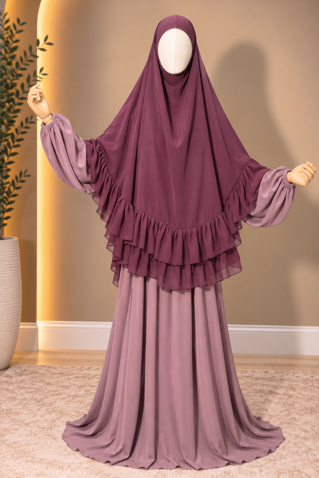 Yara Two-Toned Abaya Set
