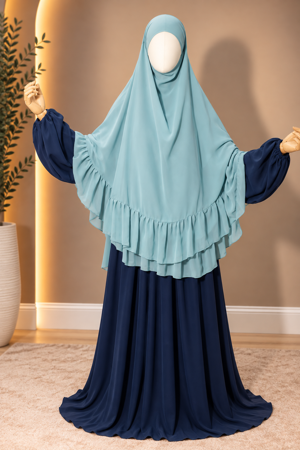 Yara Two-Toned Abaya Set