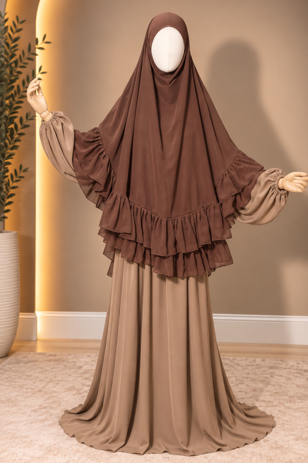 Yara Two-Toned Abaya Set