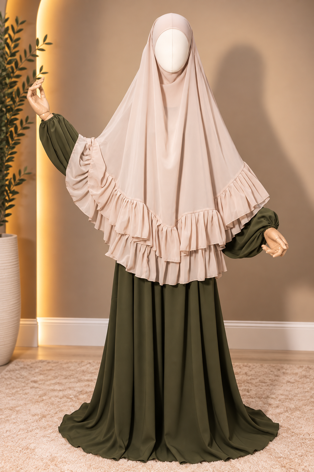 Yara Two-Toned Abaya Set