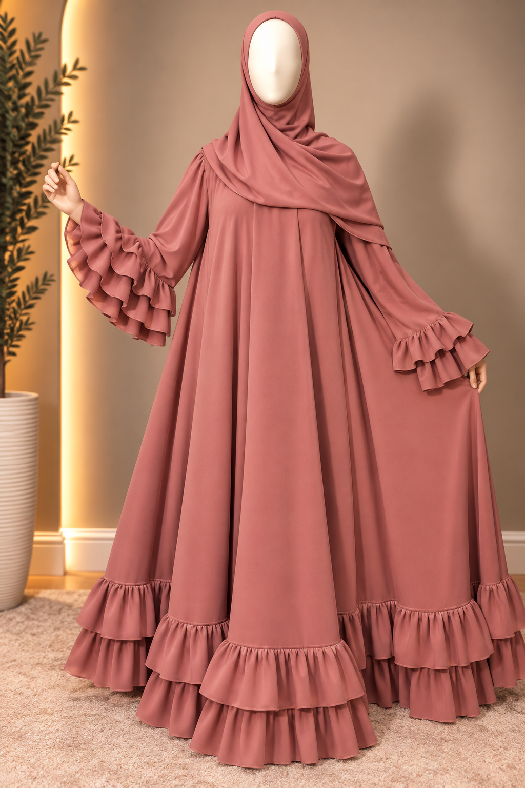 Ruffle Grace Abaya